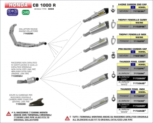Arrow RVS Racing Collector Bochtenset Honda CB 1000 R 2008 > 2016